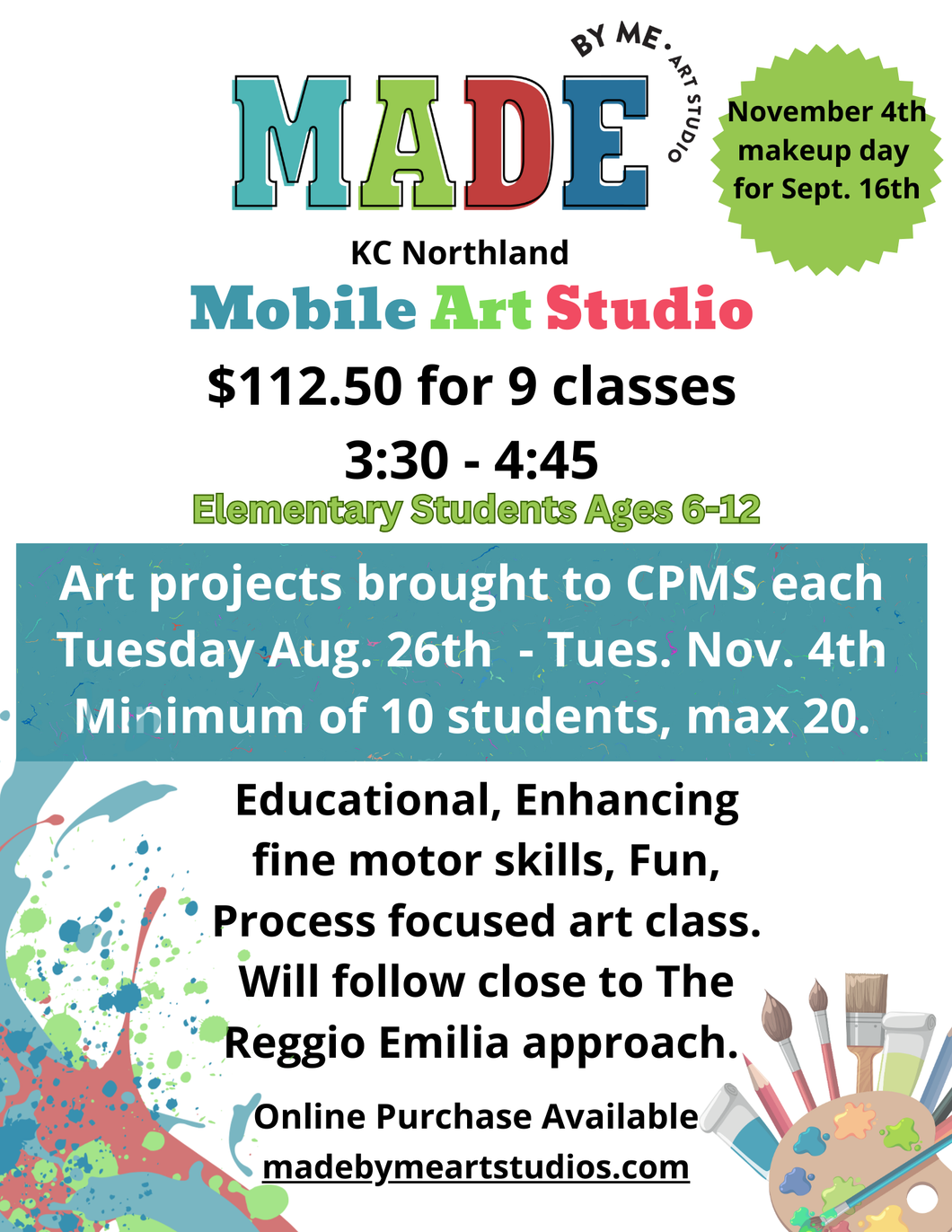 Clay-Platte Elementary Aug-Oct Ages 6-12