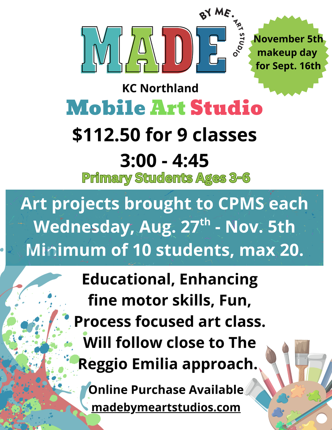 Clay-Platte Primary Aug - Oct Ages 3-6